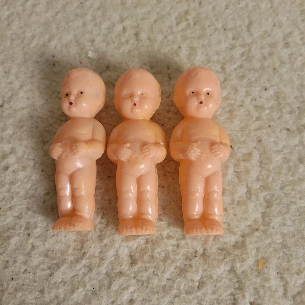 Lot of 3 1950's Hard Plastic Miniature Toy Dolls:  Best USA Baby Doll